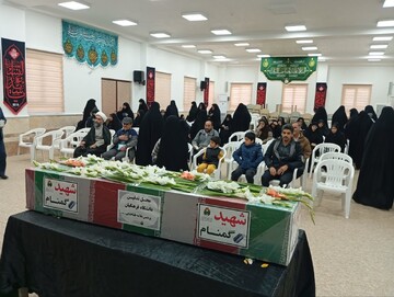 مراسم استقبال از شهید گمنام در مدرسه علمیه معصومیه س بوشهر