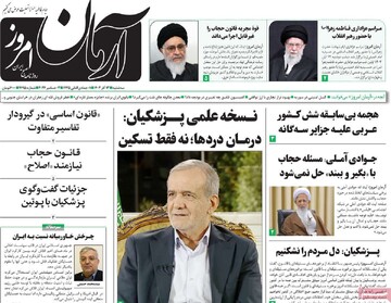 صفحه اول روزنامه‌های سه‌شنبه ۱۳ آذرماه ۱۴۰۳