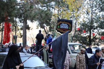 تصاویر/ تشییع و خاکسپاری شهید گمنام در مرکز مدیریت حوزه‌های علمیه خواهران