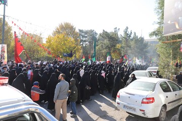 تصاویر/ تشییع و خاکسپاری شهید گمنام در مرکز مدیریت حوزه‌های علمیه خواهران