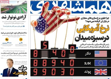 صفحه اول روزنامه‌های سه‌شنبه ۱۱ دی‌ماه ۱۴۰۳