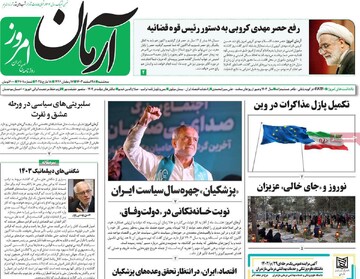 صفحه اول روزنامه‌های سه‌شنبه ۲۸ اسفندماه ۱۴۰۳