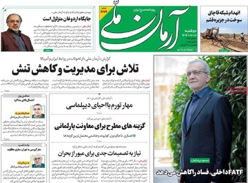 صفحه اول روزنامه‌های دوشنبه ۱۸ فروردین ماه ۱۴۰۴