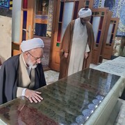 حضور مدیر حوزه‌های علمیه خواهران کشور بر سر مزار شهید آیت‌الله صدوقی