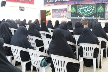 تصاویر/ مراسم شهادت امام صادق ع در مدرسه علمیه معصومیه بوشهر