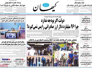 صفحه اول روزنامه‌های یکشنبه ۱۱ آبان‌ماه ۱۴۰۴