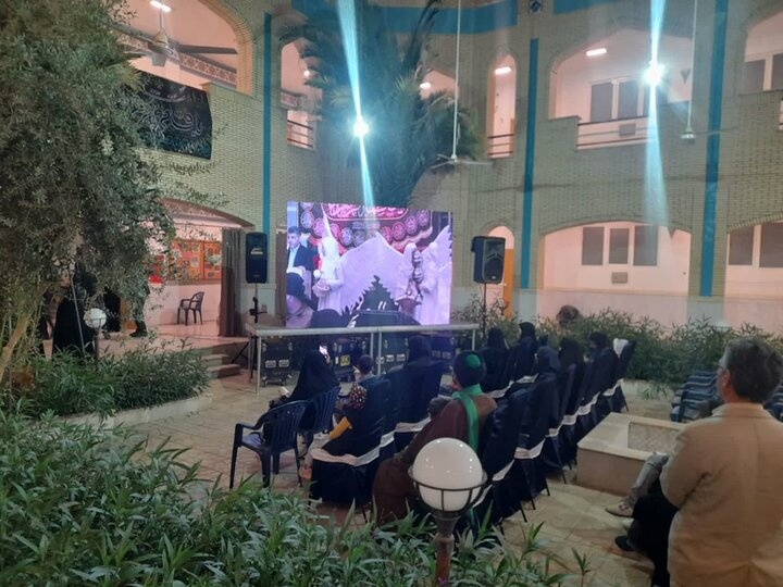 مراسم استقبال از شهید گمنام در مدرسه علمیه فاطمه الزهرا(س) ساوه