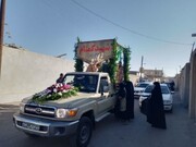 تصاویر/ میزبانی طلاب مدرسه علمیه فاطمیه بردسیر از پیکر مطهر شهید گمنام