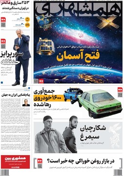 صفحه اول روزنامه‌های دوشنبه ۸ دی‌ماه ۱۴۰۴