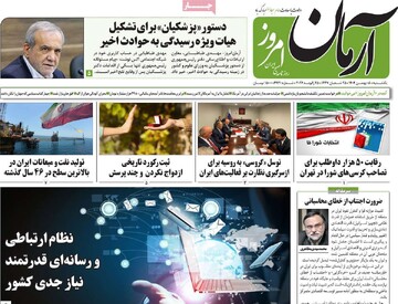 صفحه اول روزنامه‌های یکشنبه ۵ بهمن‌ماه ۱۴۰۴