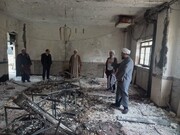 تصاویر/بازدید مسئولان حوزه‌ علمیه خواهران کشور از ساختمان تخریب‌شده مدرسه علمیه حضرت زهرا(س) میبد