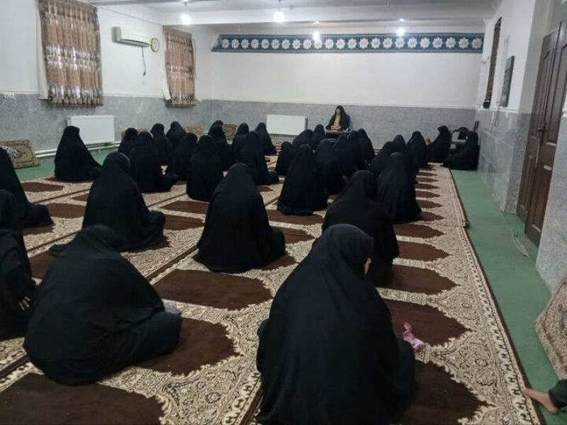 درس اخلاق مدرسه علمیه معصومیه فهرج