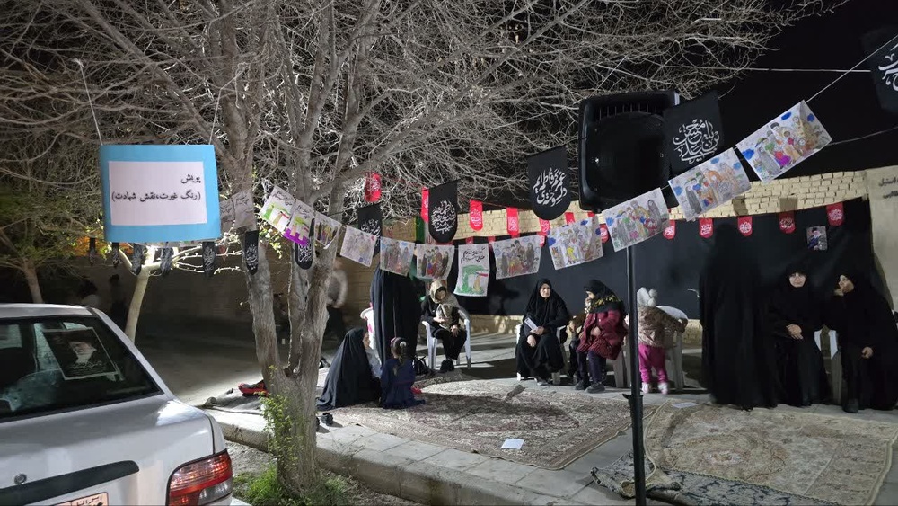 تصاویر/رنگ غیرت، نقش شهادت؛ پویش کودکان در موکب میثاق با امام شهید