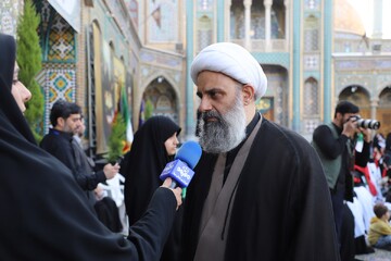 تصاویر/ آیین «عهد جان»؛ مراسم بیعت بانوان طلبه با رهبر معظم انقلاب در حرم بانوی کرامت