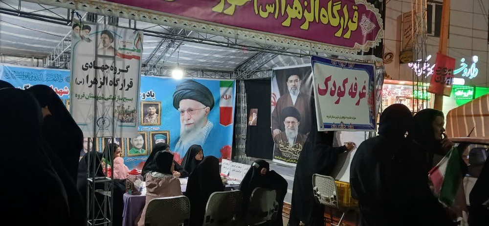 کلاس درس در دل تجمعات شبانه؛ طرح نوآورانه موکب «الزهرا(س)» قروه برای دانشآموزان