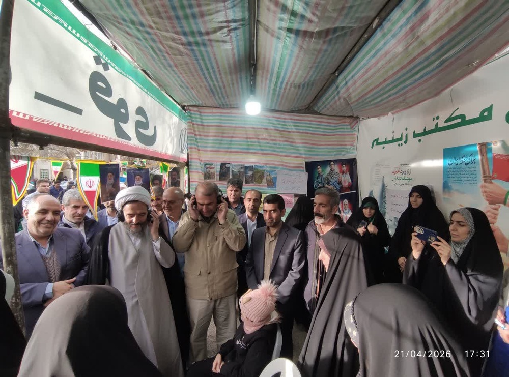 بازدید امام جمعه بیجار و مدیرکل آموزش و پرورش کردستان از موکب ایران قوی بیجار سربلند