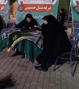 تصاویر/حضور پرشور طلاب مدرسه علمیه کوثر صفادشت در مراسم عزاداری شب هشتم محرم