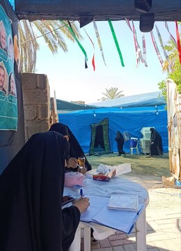 گزارش-تصویری فعالیت مبلغان حوزه علمیه خواهران هرمزگان در ایام اربعین