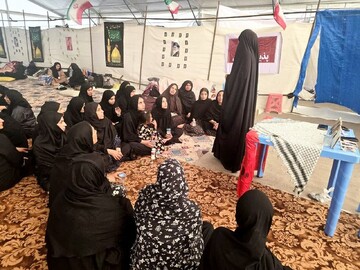 گزارش-تصویری فعالیت مبلغان حوزه علمیه خواهران هرمزگان در ایام اربعین