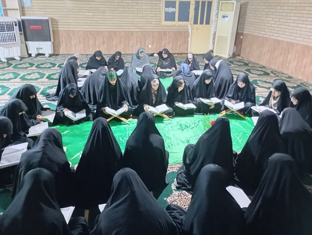 جلسه انس با قرآن کریم با حضور طلاب مدرسه علمیه الزهرا (س) رمشک