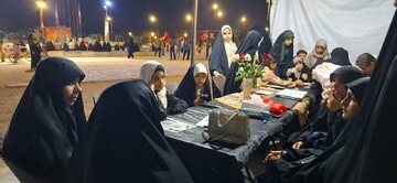تصاویر/ فعالیت موکب تبیینی تبلیغی مدرسه علمیه فاطمة الزهرا س کنگان