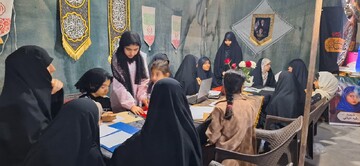 تصاویر/ فعالیت موکب تبیینی تبلیغی مدرسه علمیه فاطمة الزهرا س کنگان